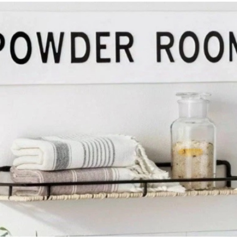 Hearth & Hand Powder Room sign